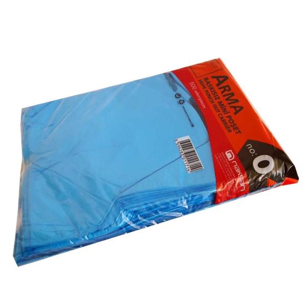 Blok Poşet 20X30 Cm Mavi Renk No:0 500 Adet Naksan