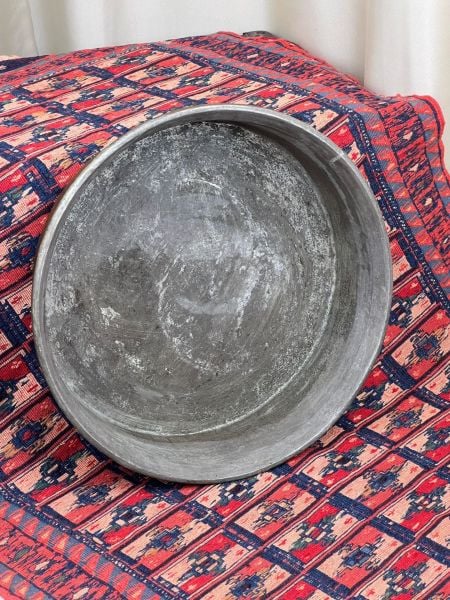 Antika Bakır Leğen Ölçü Çap 53 Cm H 13 Cm