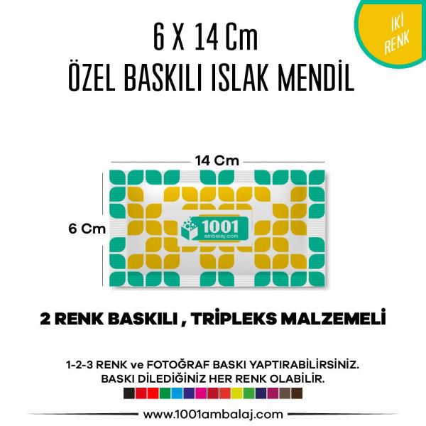 6X14 Cm 1-2-3 Renk Ve Fotoğraf Baskılı İslak Mendil Beyaz (Tripleks Malzeme)