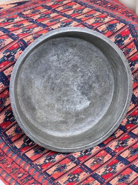 Antika Bakır Leğen Ölçü Çap 72 Cm H 15 Cm
