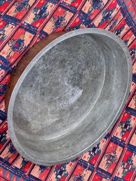 Antika Bakır Leğen Ölçü Çap 72 Cm H 15 Cm
