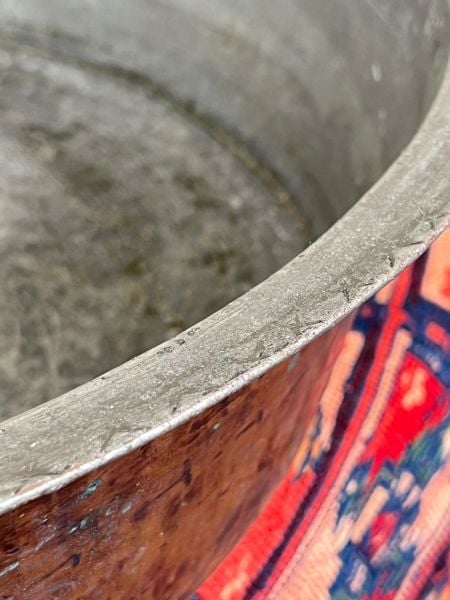 Antika Bakır Leğen Ölçü Çap 72 Cm H 15 Cm
