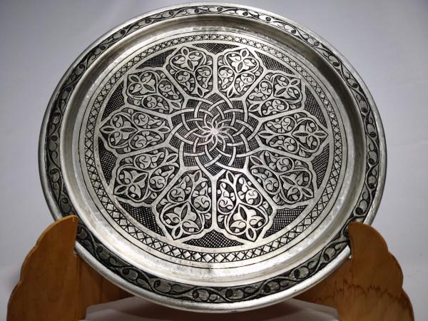 Ağır İşlemeli Elde Dövme Tepsi Aoa Ölçü 30Cm Çapi