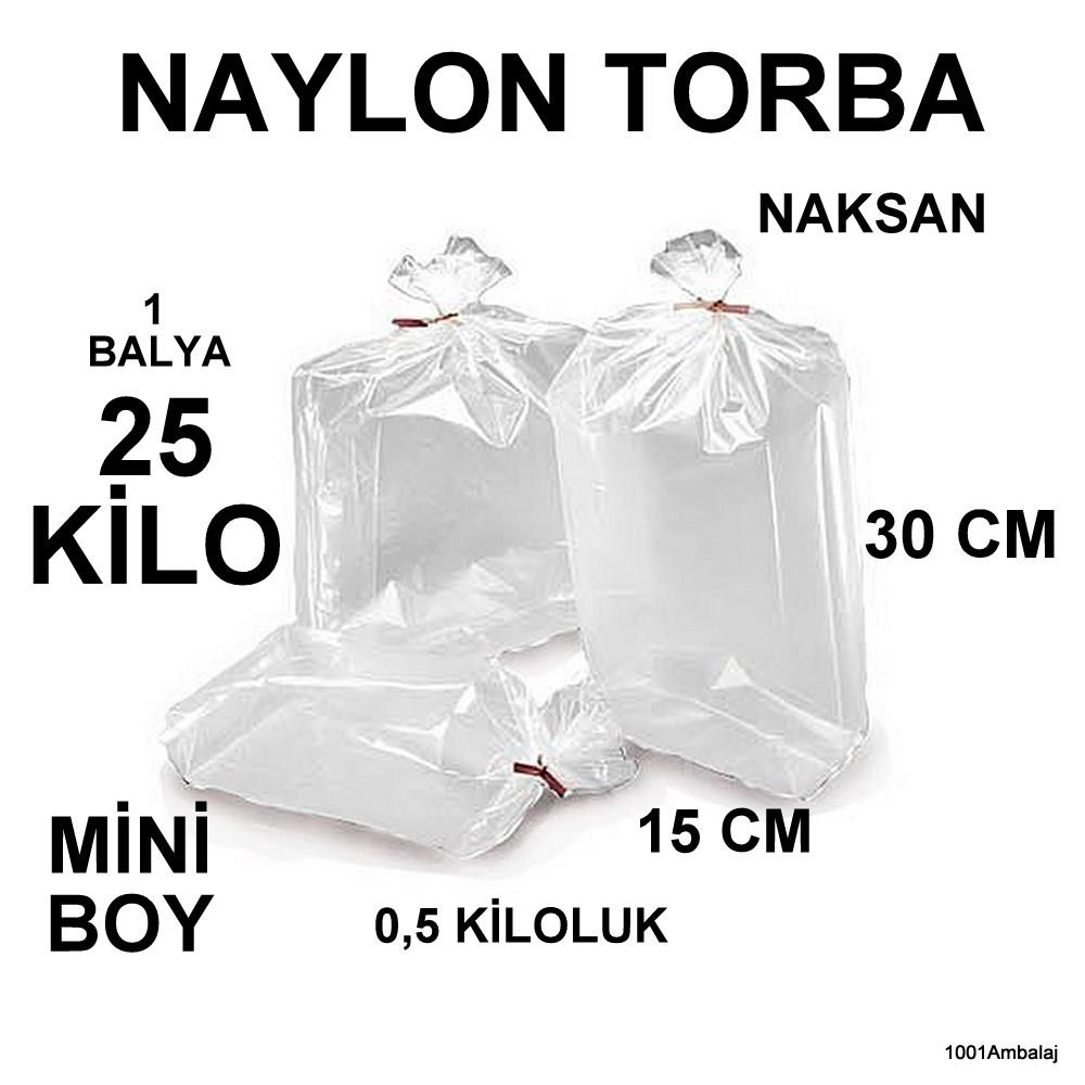 Naylon Torba 15X30 Cm (500 Gramlik) Bakkaliye Torbası 25 Kilo 1 Balya Naksan
