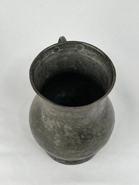 Antika Bakır Maşrapa Ölçü Çap 9 Cm H 14 Cm