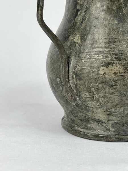 Antika Bakır Maşrapa Ölçü Çap 9 Cm H 14 Cm