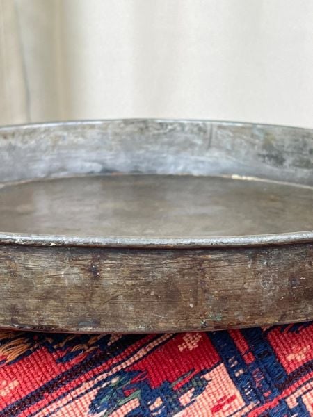 Antika Bakır Tepsi Ölçü Çap 44 Cm H 5 Cm