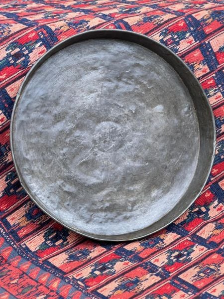 Antika Bakır Tepsi Ölçü Çap 44 Cm H 5 Cm