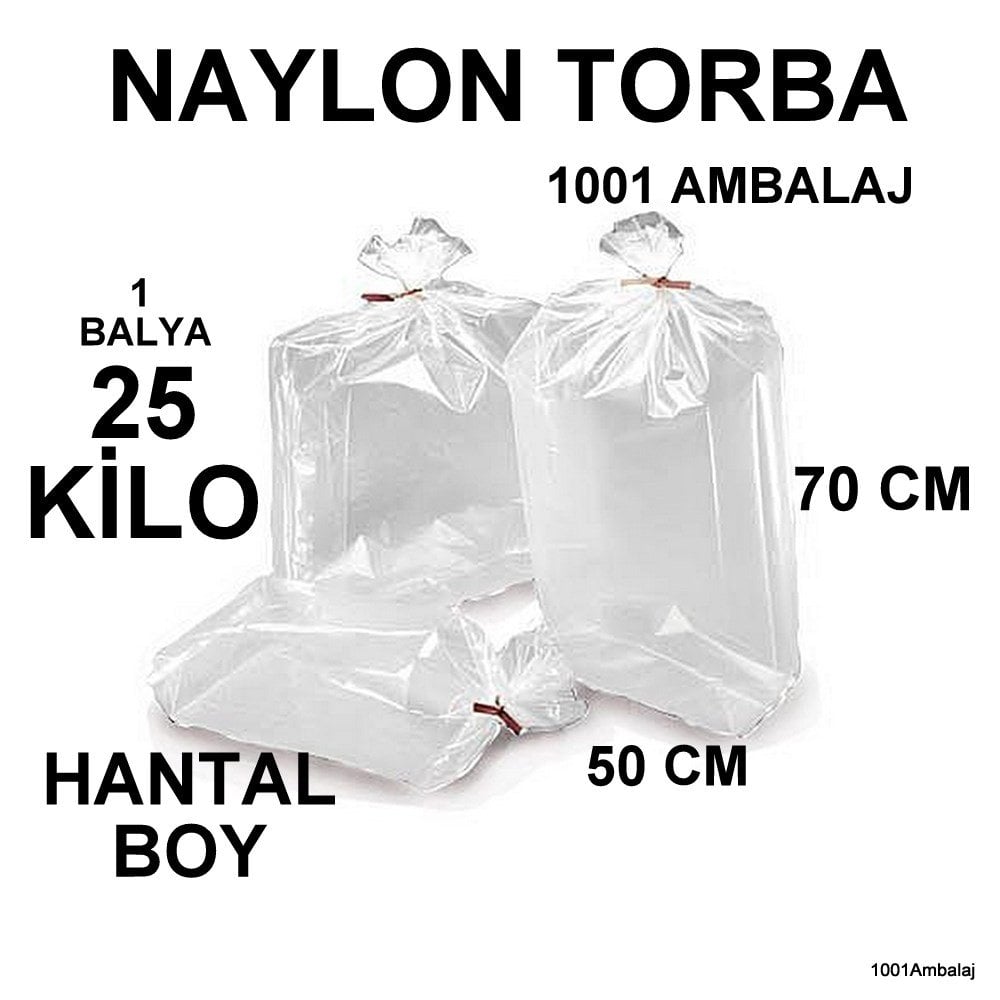 Naylon Torba 50X70 Cm Bakkaliye Torbası 25 Kilo 1 Balya 1001Ambalaj