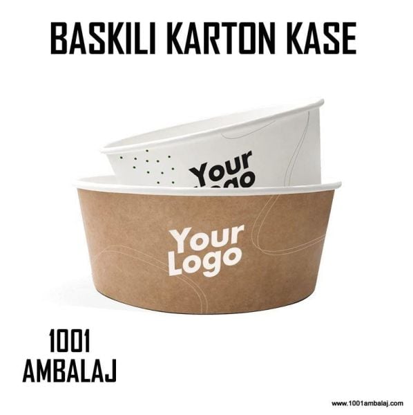 Dijital Baskılı 550 Cc Karton Salata kabı Kraft 6.000 ADET