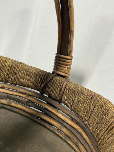 Bambu + Hasir Örme Dekorluk Sepet 50X43X41Cm Aoa Ölçü 50X43Cm 41Cm Yüksekliği