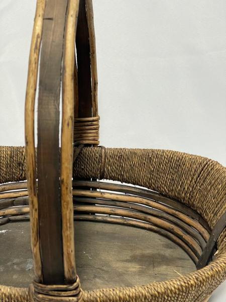 Bambu + Hasir Örme Dekorluk Sepet 50X43X41Cm Aoa Ölçü 50X43Cm 41Cm Yüksekliği