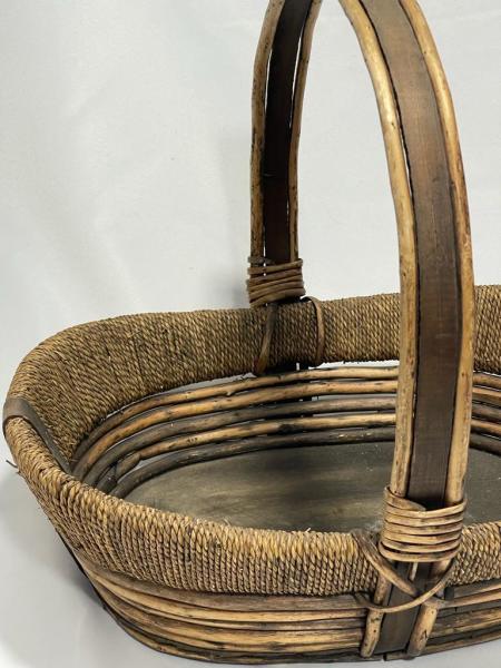 Bambu + Hasir Örme Dekorluk Sepet 50X43X41Cm Aoa Ölçü 50X43Cm 41Cm Yüksekliği