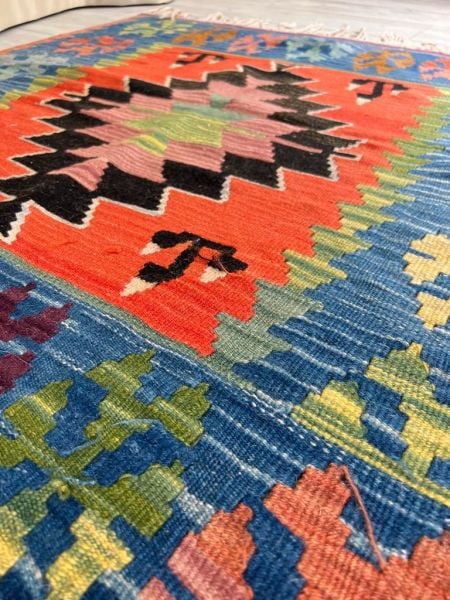 El Dokumasi Halı Kilim Yolluk Paspas Ölçü 109X100 Cm
