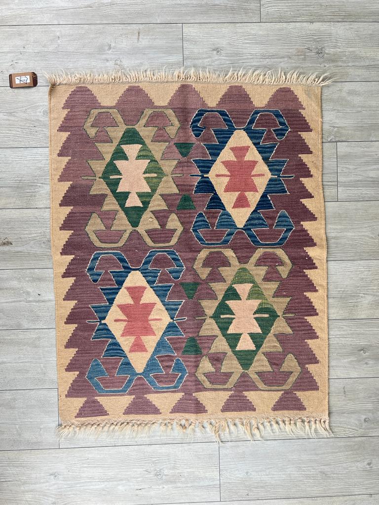 El Dokumasi Halı Kilim Yolluk Paspas Ölçü 112X89 Cm