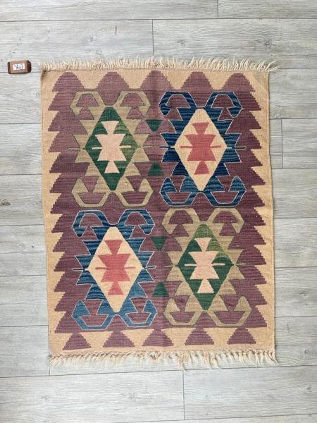 El Dokumasi Halı Kilim Yolluk Paspas Ölçü 112X89 Cm