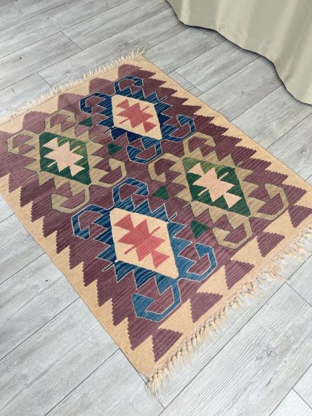 El Dokumasi Halı Kilim Yolluk Paspas Ölçü 112X89 Cm