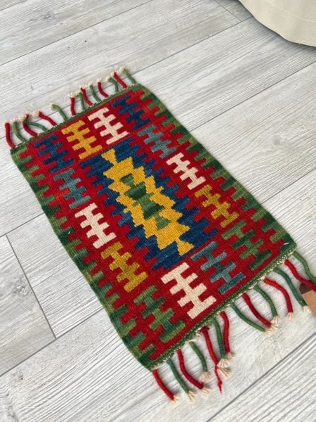 El Dokumasi Halı Kilim Yolluk Paspas Ölçü 46X30 Cm