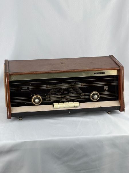 Antika Philips Radyo Ölçü 57,5X24 Cm H 24,5 Cm