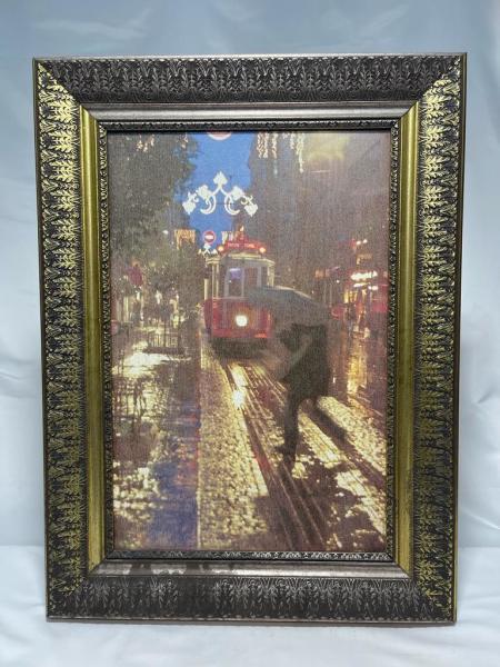Ahşap Çerçeveli BAskı Tablo Aoa Ölçü 79X59Cm