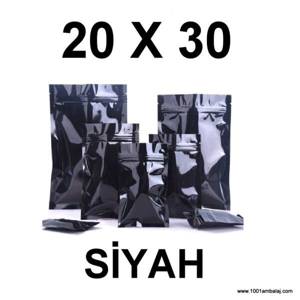 20X30 Cm Siyah Renk Doypack Torba /65/