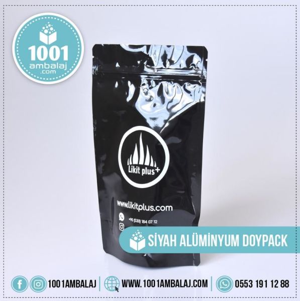 20X30 Cm Siyah Renk Doypack Torba /65/