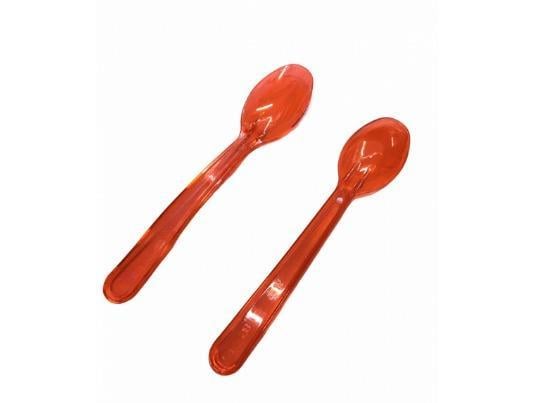 Plastik Dondurma Kaşiği Lüks 12,5 Cm Kırmızı 50 Adet