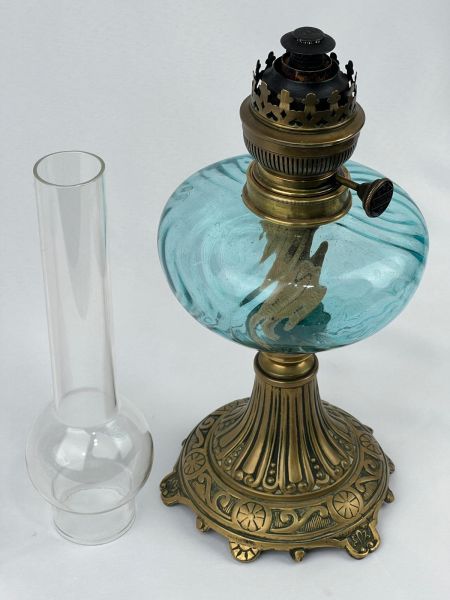 Nostaljik Antika Gaz Lambasi Ölçü Çap 15 Cm H 53 Cm