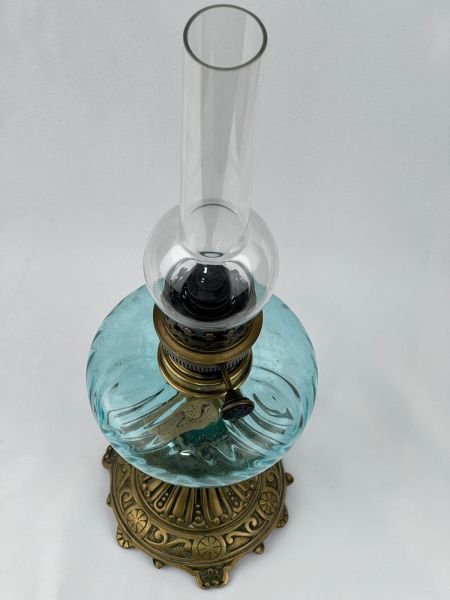Nostaljik Antika Gaz Lambasi Ölçü Çap 15 Cm H 53 Cm