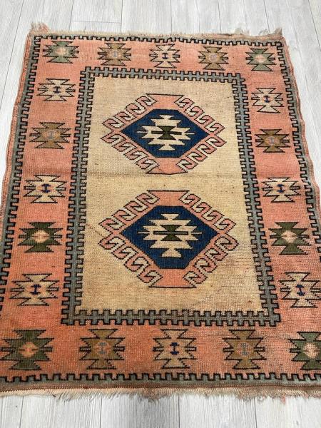 Vintage El Dokuma Halı (Traşli)Kullanima Hazir Aoa Ölçü 100Cmx120Cm