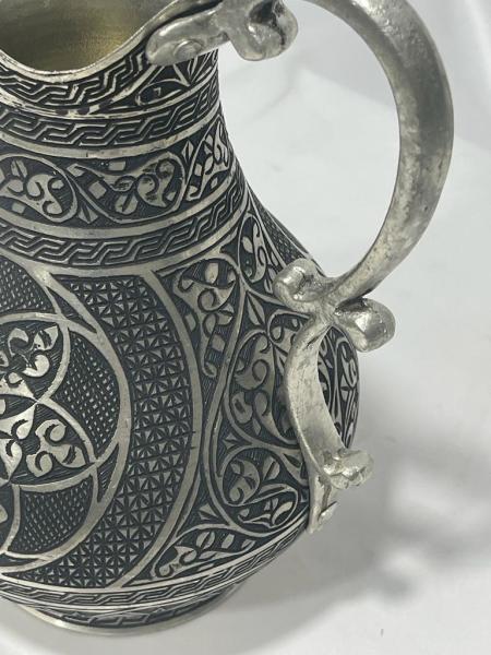 El İşlemeli Bakır Sürahi Çap 18 H 25 Cm Aoa Ölçü 18Cm Çapi 25Cm Yüksekliği