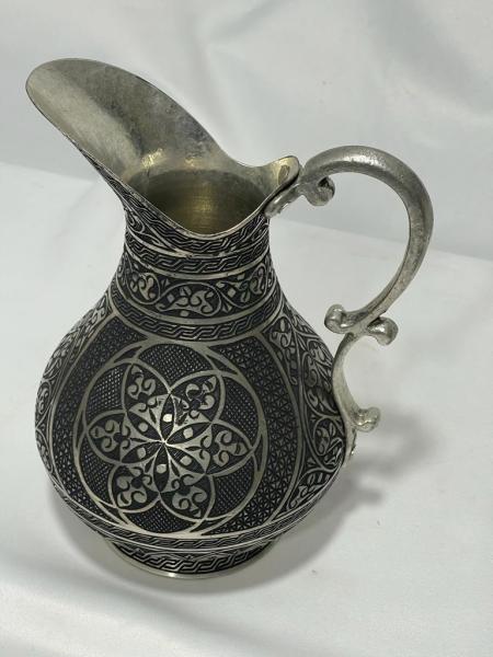 El İşlemeli Bakır Sürahi Çap 18 H 25 Cm Aoa Ölçü 18Cm Çapi 25Cm Yüksekliği