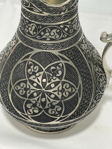 El İşlemeli Bakır Sürahi Çap 18 H 25 Cm Aoa Ölçü 18Cm Çapi 25Cm Yüksekliği