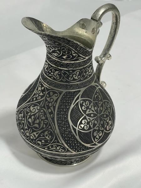 El İşlemeli Bakır Sürahi Çap 18 H 25 Cm Aoa Ölçü 18Cm Çapi 25Cm Yüksekliği