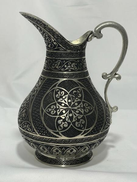 El İşlemeli Bakır Sürahi Çap 18 H 25 Cm Aoa Ölçü 18Cm Çapi 25Cm Yüksekliği