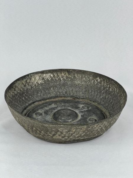 Antika Bakır Tas Ölçü Çap 23,5 Cm H 6 Cm