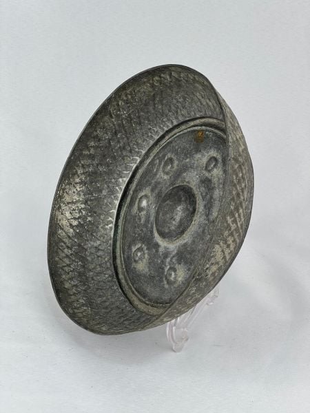 Antika Bakır Tas Ölçü Çap 23,5 Cm H 6 Cm