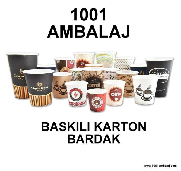 7 Oz Karton Bardak 3,7 Gram 1 Koli (3000 Adet) Tek Kat Duvarlı Desenli Sıcak Soğuk