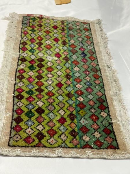 Vintage El Dokuma Halı Aoa Ölçü 77X35Cm