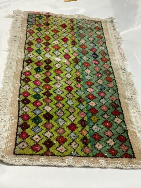Vintage El Dokuma Halı Aoa Ölçü 77X35Cm