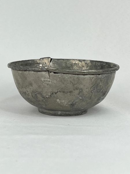 Antika Bakır Tas Ölçü Çap 13,5 Cm H 6 Cm