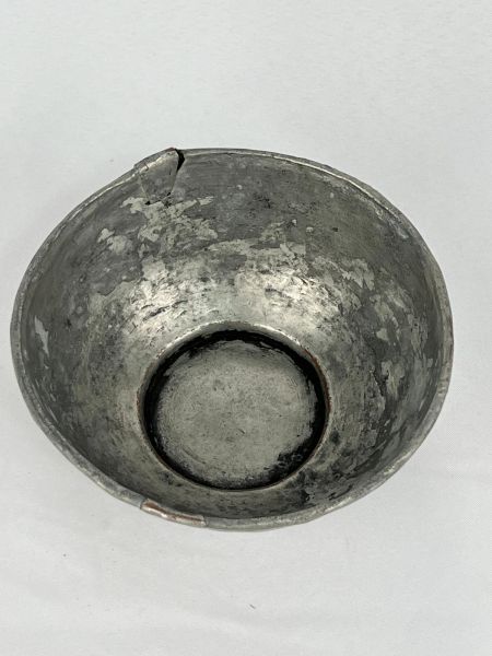 Antika Bakır Tas Ölçü Çap 13,5 Cm H 6 Cm