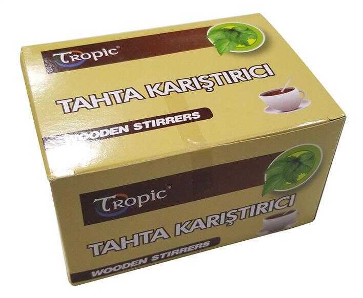 Ahşap Çay Kariştiricisi kağıtsiz Tropic