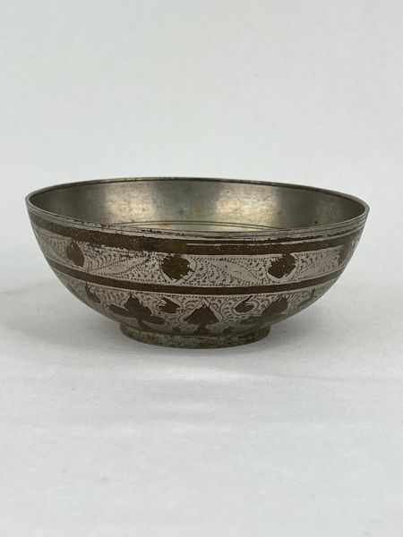 Antika Bakır Tas Ölçü Çap 13 Cm H 6 Cm