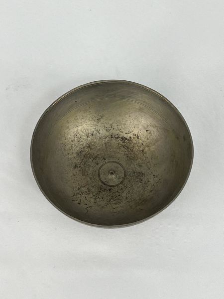 Antika Bakır Tas Ölçü Çap 13 Cm H 6 Cm