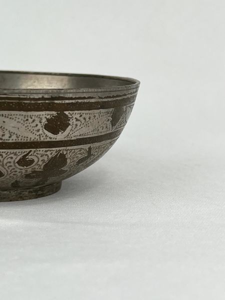 Antika Bakır Tas Ölçü Çap 13 Cm H 6 Cm