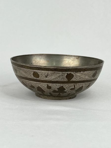 Antika Bakır Tas Ölçü Çap 13 Cm H 6 Cm