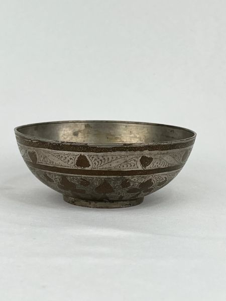 Antika Bakır Tas Ölçü Çap 13 Cm H 6 Cm