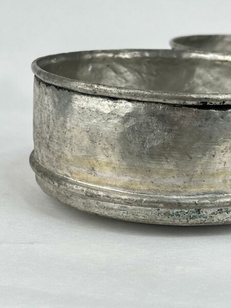 Antika Bakır Tas Ölçü Çap 15 Cm H 19 Cm