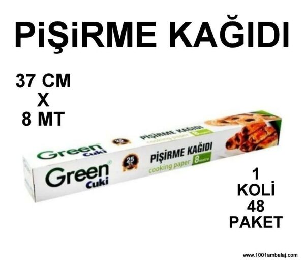 Pişirme Kağıdı 37 Cm X 8 Metre Green 48 Paket 1 Koli